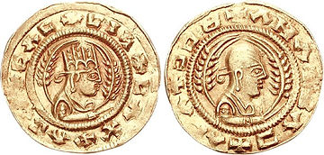 Aksumite gold coin showcasing distinct designs, illustrating the kingdom's influence in trade and economy.